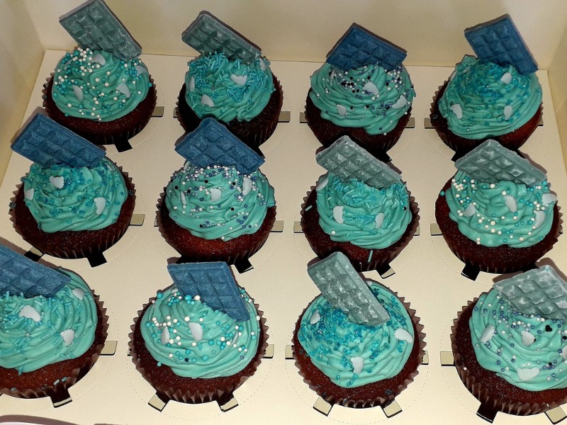 cupcakes babyshower bleu