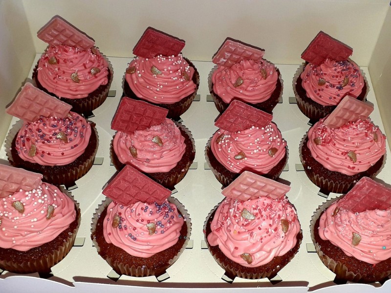 cupcakes babyshower rose