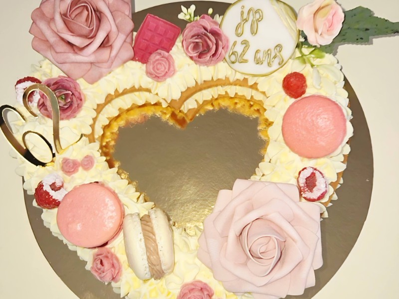heart cake shabby chic