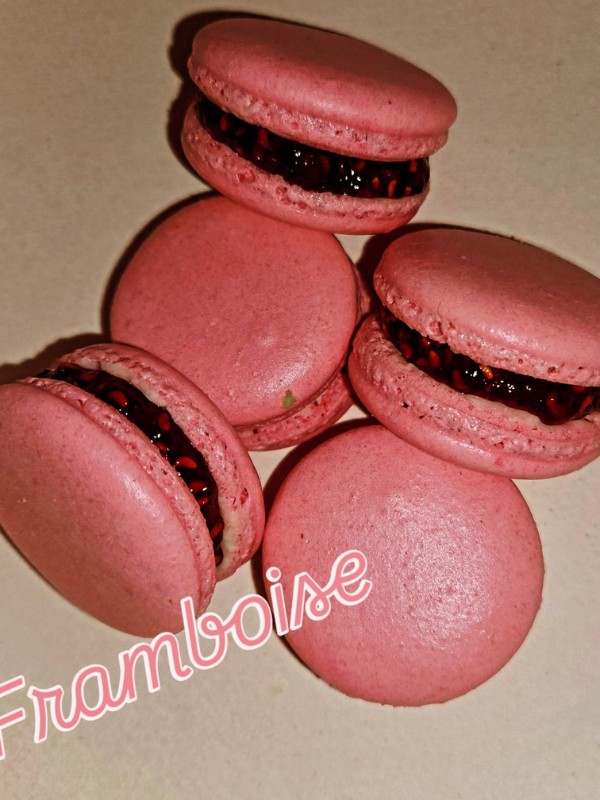 macarons curd framboise