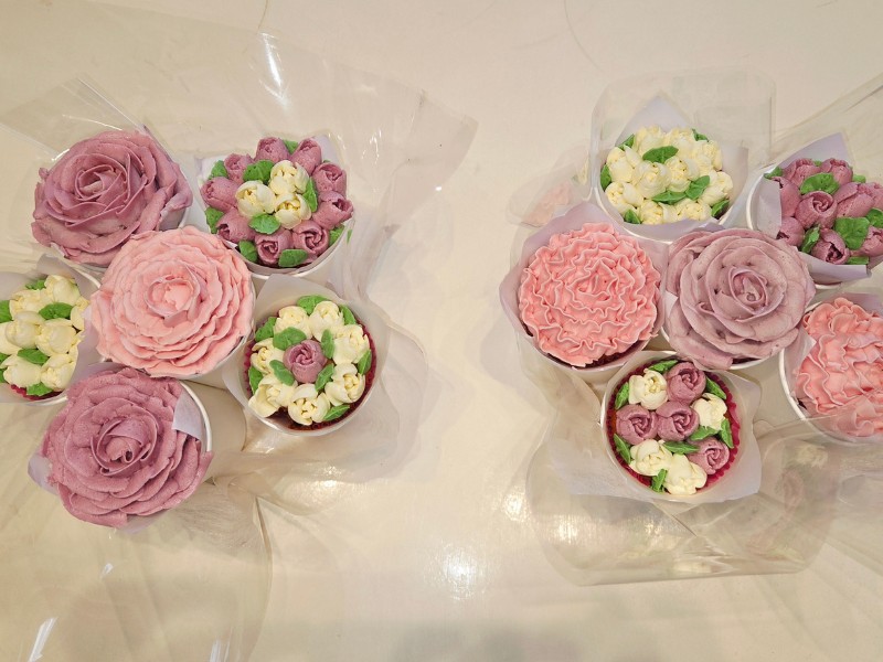 petits bouquets de cupcakes