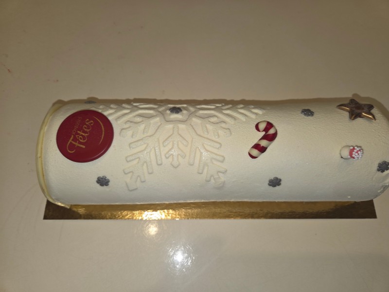 buche noel flocon blanc