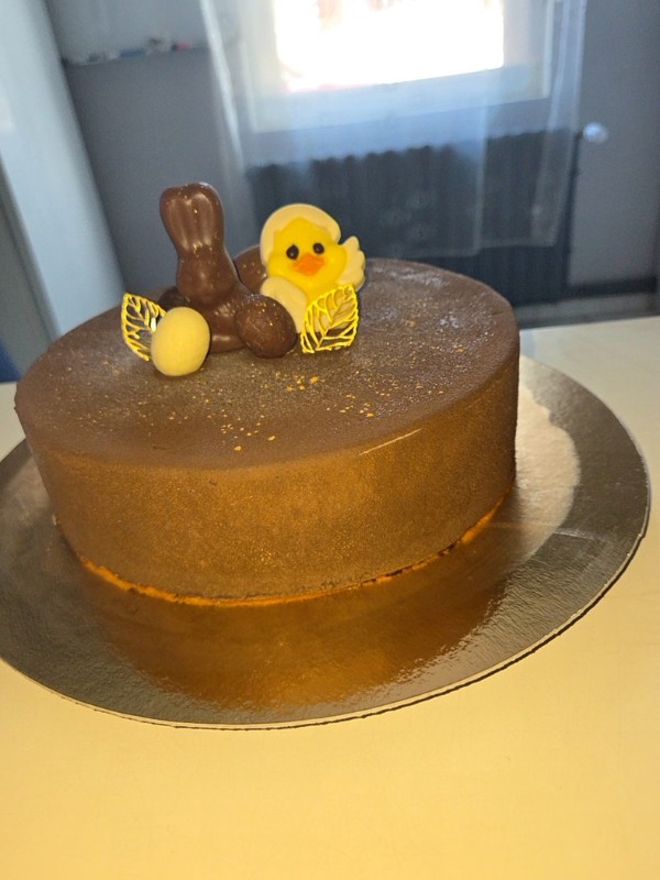 entremet paques noisette praline chocolat