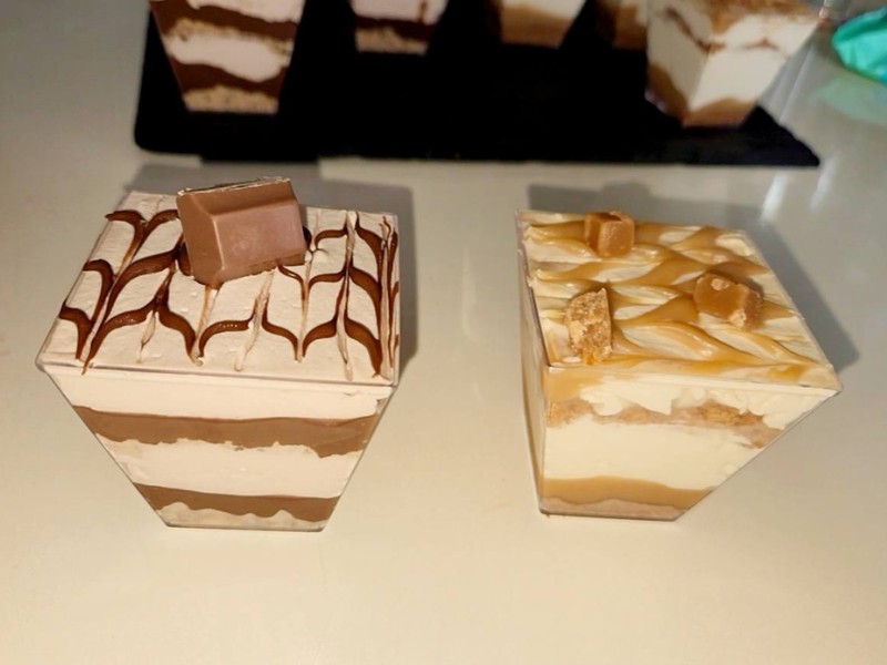 verrines kinder et caramel