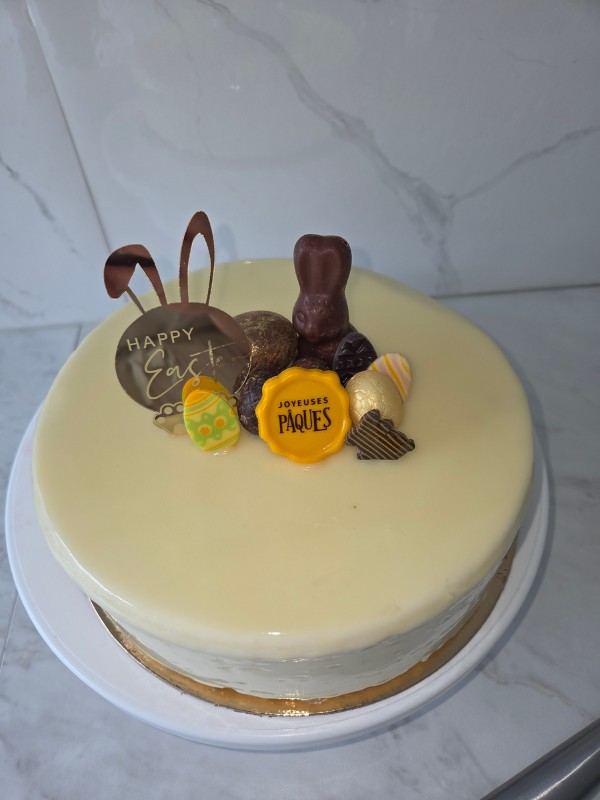 Entremet Paques vanille caramel speculoos