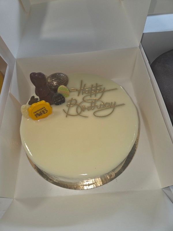 Entremet paques glacage miroir