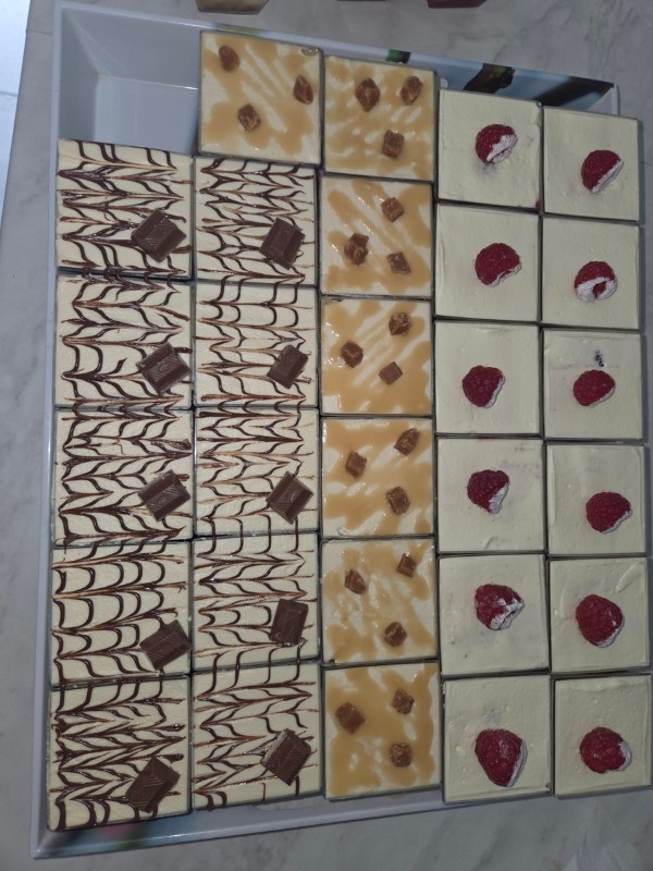 Verrines framboise nutella et caramel