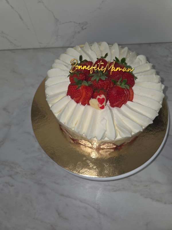 fraisier pochage bonne fete maman