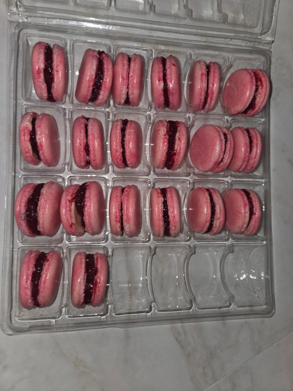 macarons rose framboise