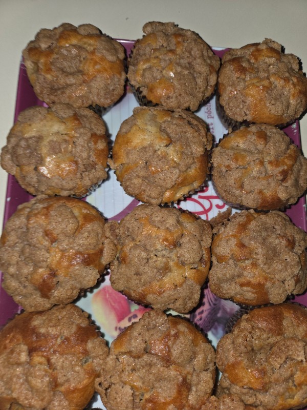muffin pomme caramelise canelle